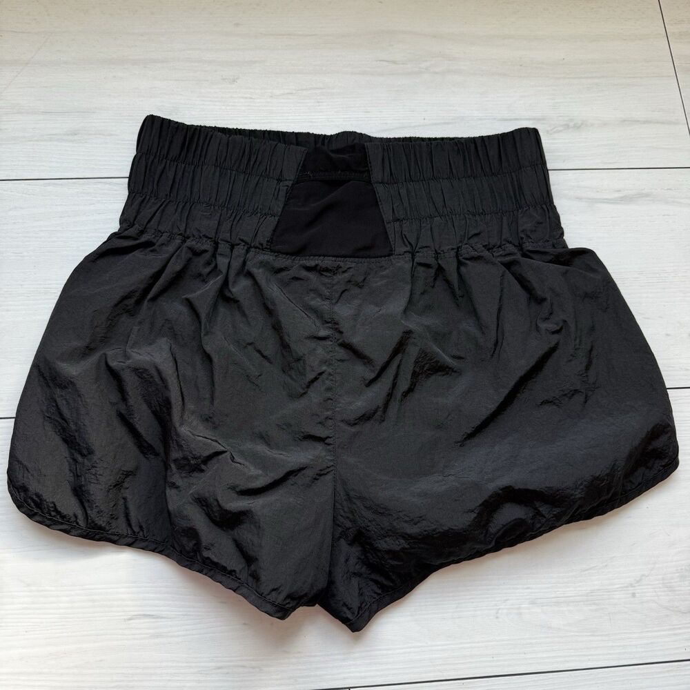 FP Movement "The Way Home" Run Shorts | Black | Women’s Size Large Smocked - Picture 3 of 8
